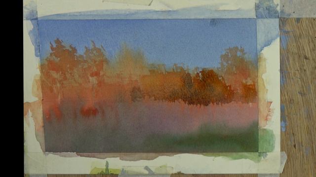 A Time - Lapse Watercolour Tutorial - Autumnal Colours - Hothfield Common - Complementary Colour. смотреть онлайн