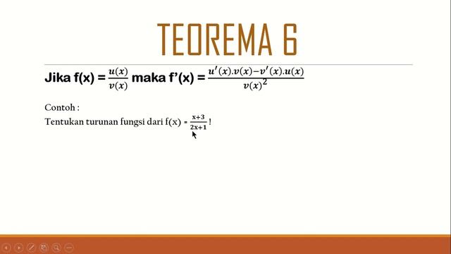 Teorema Turunan Fungsi ke-5,6,7 смотреть онлайн