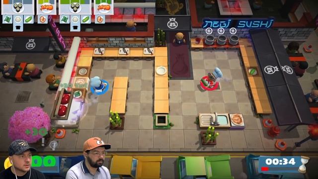 Поиграли в Overcooked 2 на Nintendo Switch (летсплей) смотреть онлайн