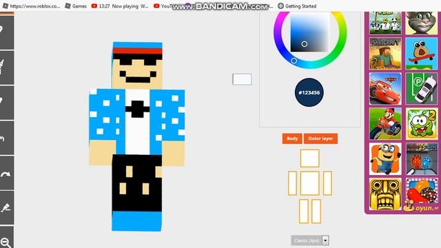 making my roblox avatar to minecraft skin!!!! смотреть онлайн