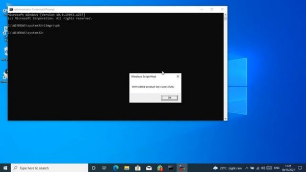 How to uninstall kms activation using cmd