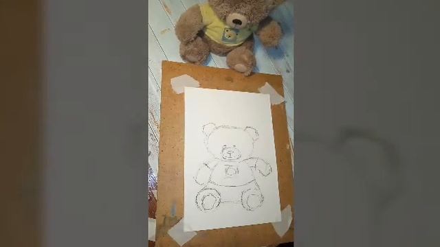 Мягкая игрушка мягкими материалами (уголь, растушка, клячка)