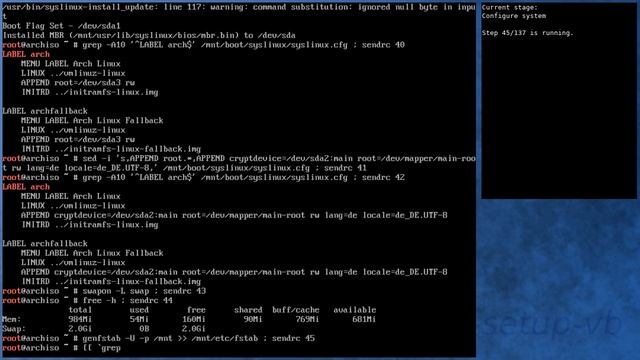 Arch Linux installation recording to kernel 5.0.10-arch1-1-ARCH смотреть онлайн