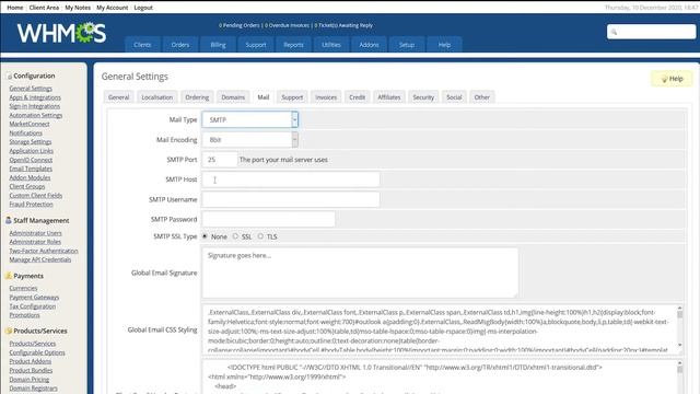 How to setup WHMCS Email settings to use SMTP with outMail смотреть онлайн