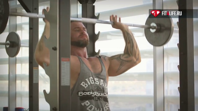 УПРАЖНЕНИЕ  ЖИМ ШТАНГИ СТОЯ