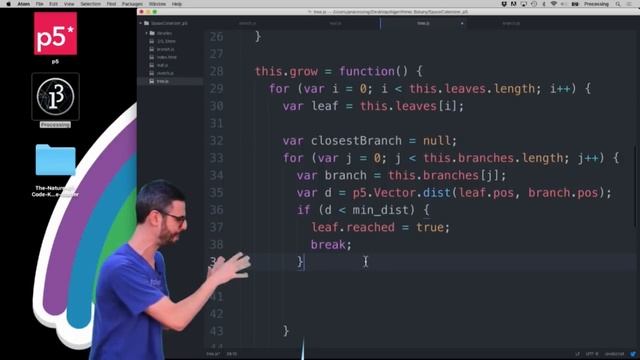Coding Challenge #17: Fractal Trees - Space Colonization смотреть онлайн