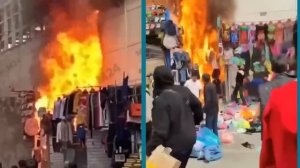 пажар дар москва бозори точико