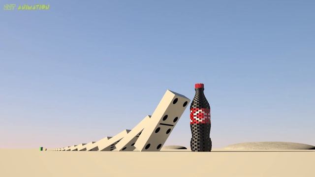 Domino Effect Simulation V1 - Big coca cola Domino - The largest domino simulation смотреть онлайн