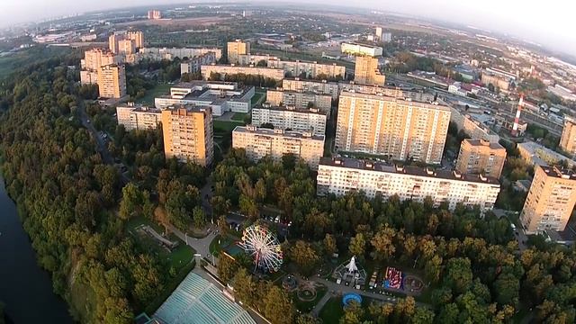 Река Пахра г. Подольск с высоты Phantom 2v+ смотреть онлайн