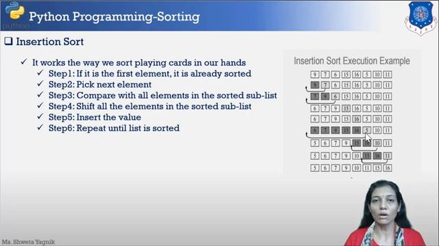LEC 24 Sorting_Part1_Bubble_Insertion_Selection Sort in Python смотреть онлайн