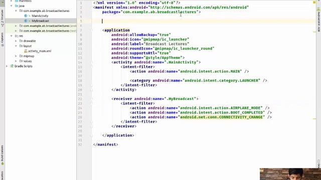 Static Broadcast Receivers - Lecture 35 | Android Development | AbuBakar | TechiLoft смотреть онлайн