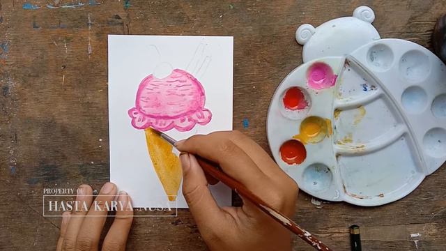 How to Draw Ice Cream with Watercolour Easy смотреть онлайн