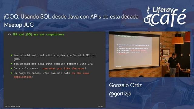 Meetup JUG - jOOQ: Usando SQL desde Java con APIs de esta década смотреть онлайн