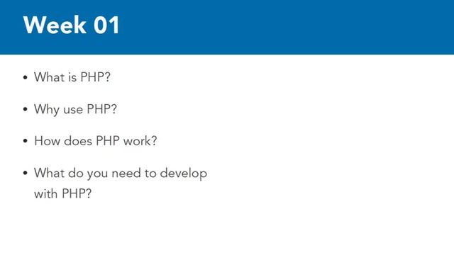 01 introduction to PHP смотреть онлайн