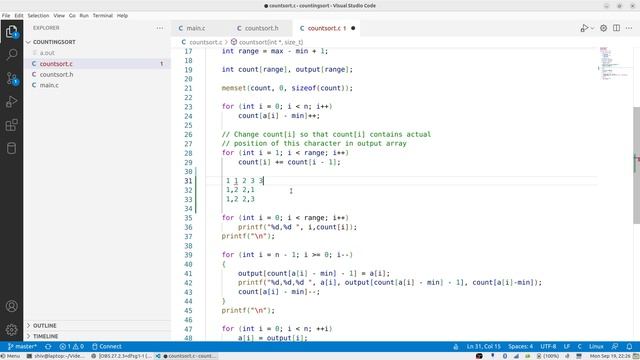 Counting Sort Using C смотреть онлайн