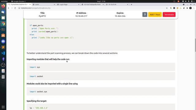 TryHackMe - Python For Pentesters