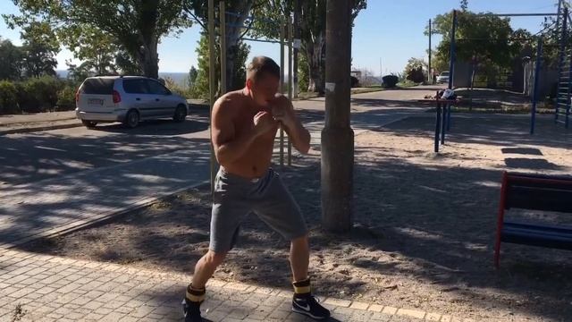 Training on the beach/highlights Poperechnyuk/ Тренировка - бой с тенью Никополь смотреть онлайн