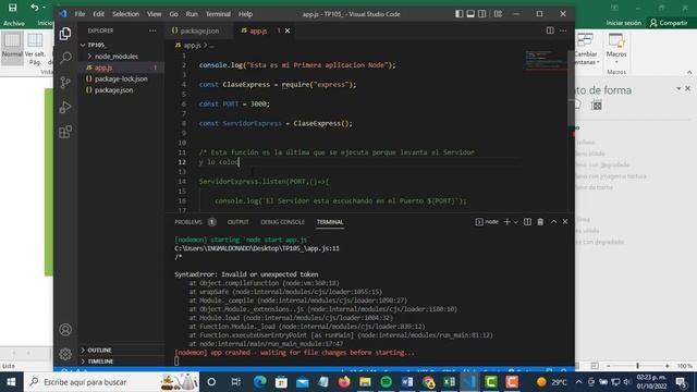 Back End - Con Node JS - Ejercicio Nro. 105 смотреть онлайн