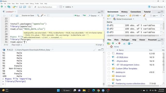 Class-04: Importing dataset from csv,excel,html,txt and creating function in R [16-02-2023] смотреть онлайн