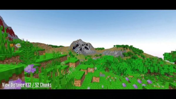 Distant Horizon for Mcpe 1.21 & 1.20 com Shaders [ 52 Chunks ]