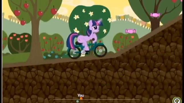 Видеоигры. Литл пони. Гонка пони на великах. смотреть онлайн