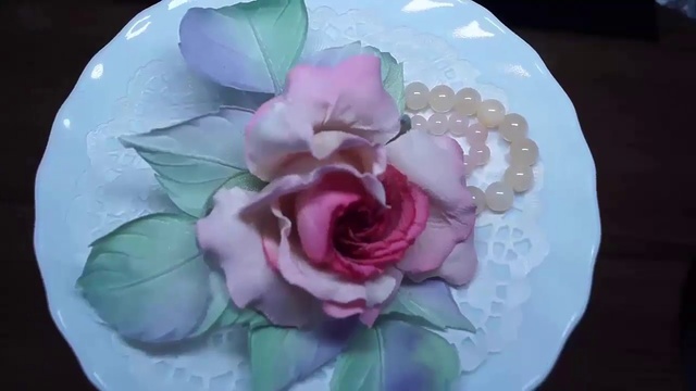 Брошь-роза Акварель