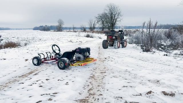 САМОДЕЛЬНЫЙ КАРТИНГ НА ГОНОЧНОМ ТРЕКЕ! смотреть онлайн