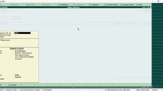 Tally Add On : Transport details in Purchase Entry in Tally.ERP9 software. смотреть онлайн