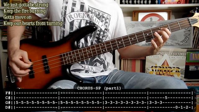 STRYPER - Keep the fire burning 🔥 (BASS cover with TABS & lyrics) смотреть онлайн