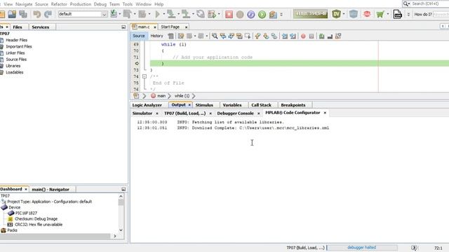 MPLAB X IDE v6 15 TP07-01 смотреть онлайн