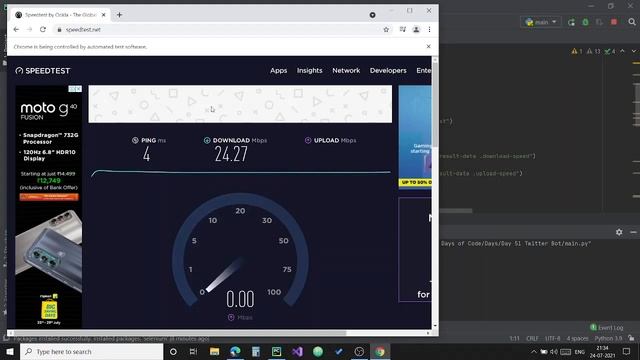 Working of Twitter Bot created using Python with Web Scraping using Selenium смотреть онлайн