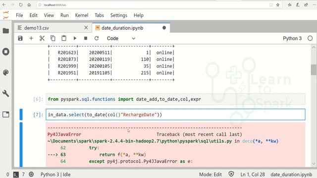 Spark Scenario Based Question | Dealing with Date in PySpark | Beginner's Guide | LearntoSpark смотреть онлайн