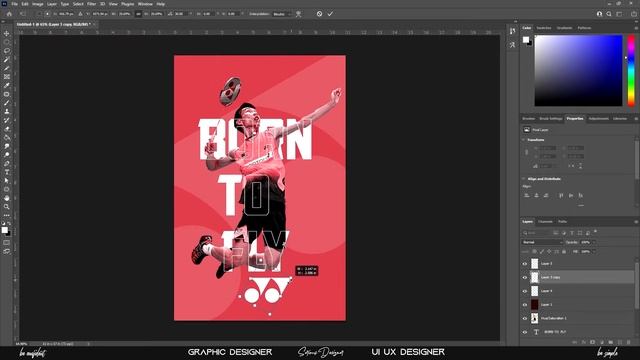 Photoshop poster tutorial for beginners in English - Poster design in photoshop смотреть онлайн