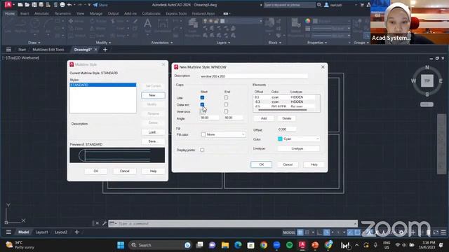MLINE Command in AutoCAD смотреть онлайн
