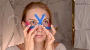 Тейпирование лица / КОМПЛЕКС “ОТ МОРЩИН" / Тейп для лица