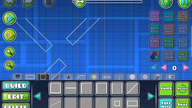 как построить лайаут в Geometry Dash