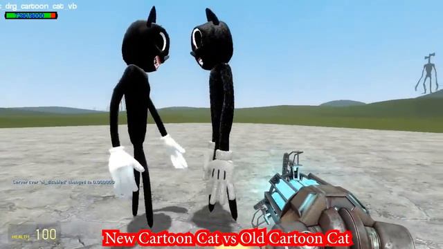 OLD CARTOON CAT VS CARTOON DOG VS NEW CARTOON CAT!! Garry's Mod [Trevor Henderson] Gameplay