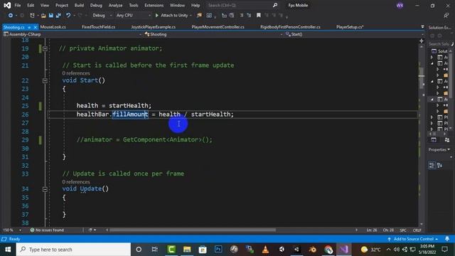 Adding Health And Damages Photon Unity #29 | FPS Mobile Multiplayer Complete Game Course Unity смотреть онлайн