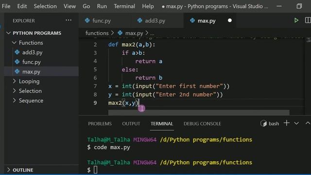 Find maximum number using function. Python: Tutorial 24 смотреть онлайн
