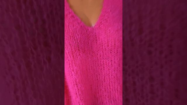 Джемпер готов🌷💯💯💯 Цвет фуксия Кид мохер с кошемиром❤️Ручное вязание на заказ #вязаниеназаказ смотреть онлайн