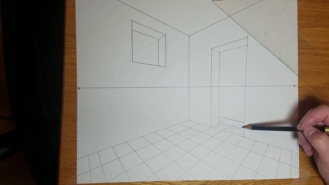 How to draw a room in 2 point perspective смотреть онлайн