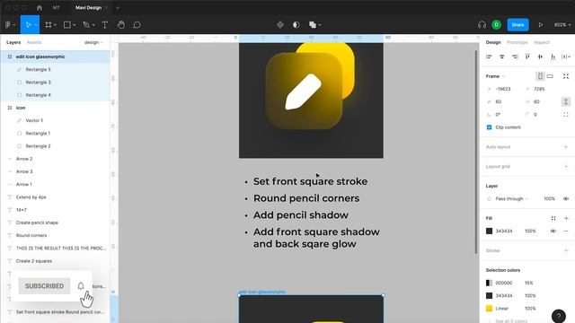 How to Create a Glassmorphic Edit (Pencil) Icon in Figma (Full Process) смотреть онлайн