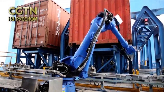 В порту Циндао расположен первый в Китае полностью автоматизированный контейнерный терминал смотреть онлайн