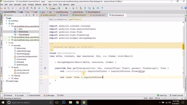 #10 Android Application Development with Kotlin - Custom ListView смотреть онлайн