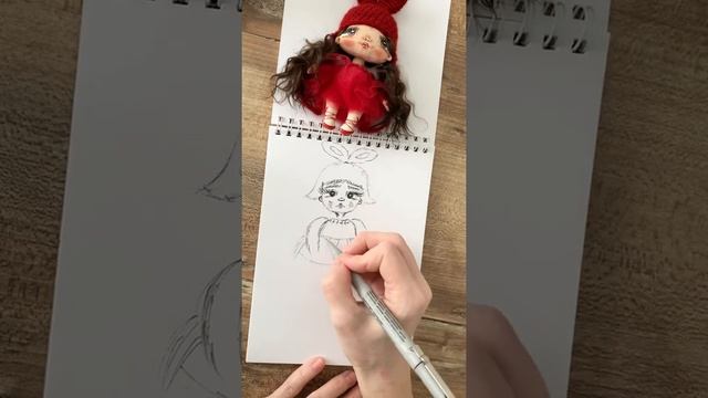 Рисую куколку/ Делаю эскиз/ Лицо текстильной куклы/Кукла Зайка/ Tilda/Textile doll смотреть онлайн