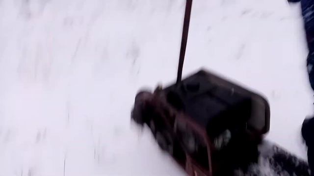 Жена первый раз села на самодельный снегоход! с Вариатором от Скутера смотреть онлайн