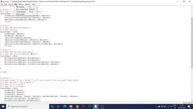 CS50 Artificial Intelligence - Project 1a - Knights using Python смотреть онлайн