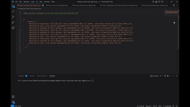 Axios: Setting Fake User-Agents смотреть онлайн