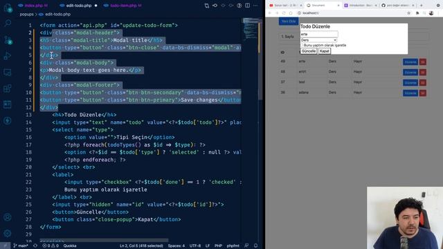 PHP ve AJAX Örneğini Bootstrap ile Görselleştirme смотреть онлайн