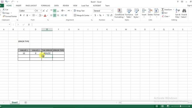 EXCEL FUNCTION ERROR TYPE (ERROR TYPE) смотреть онлайн
